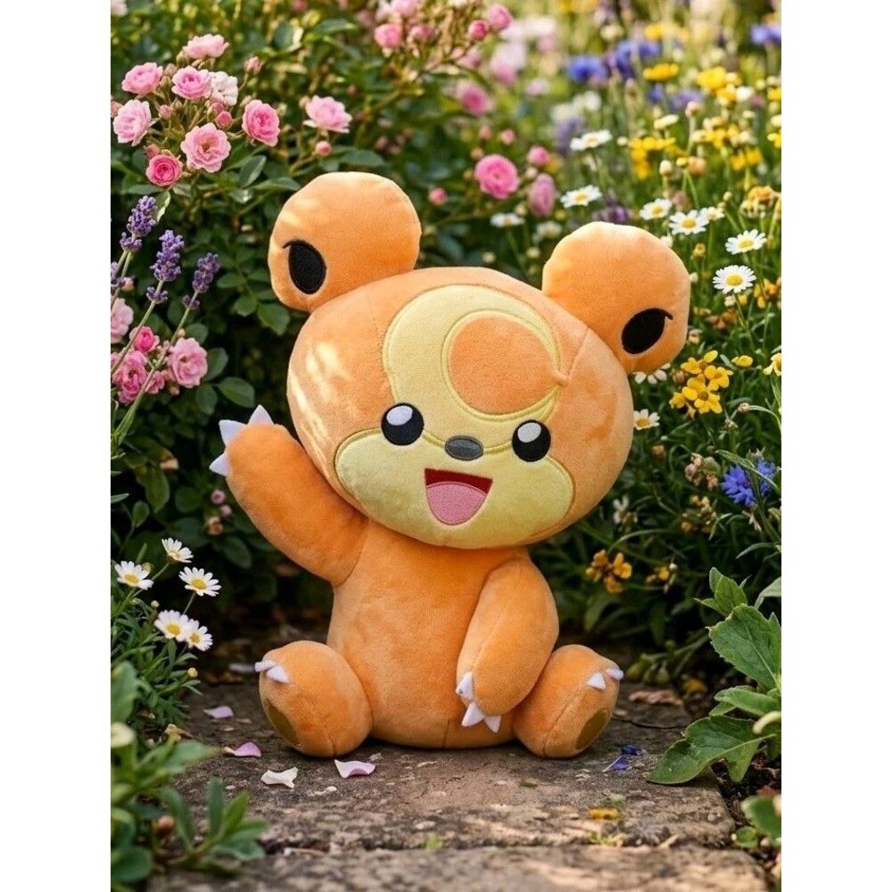 Pokemon Teddiursa Plush 9" Wicked Cool Toys (WCT) 2020 Yellow Little Bear